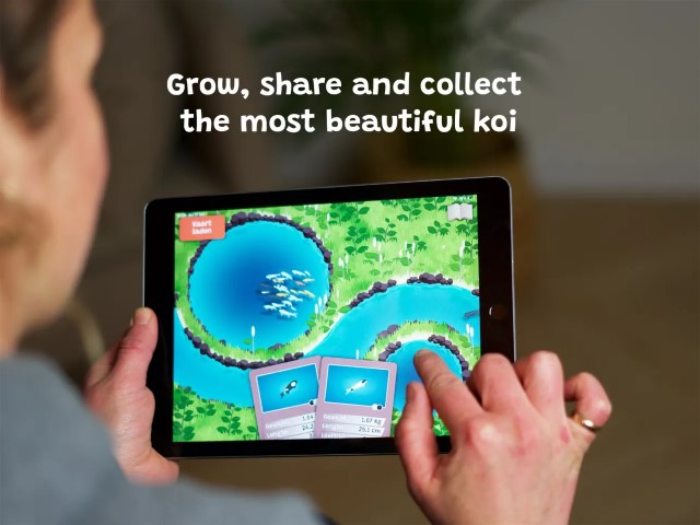 Koi Farm played on an iPad